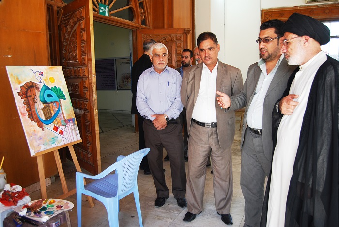 كلمة السيد الدكتور علي الموسوي اثناء زيارته للورشة الفنية في البصرة 