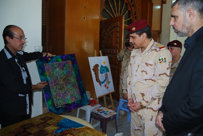 قائد عمليات البصرة يعبر عن سعادته ببرنامج الورشة الفنية في محافظة البصرة