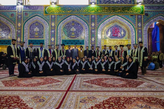 العتبة الحسينية المقدسة ترعى حفل تخرج كلية الصيدلة جامعة ذي قار وكلية التربية جامعة بغداد.