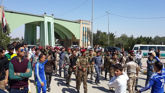 طلبة التربية الرياضية بجامعة واسط ينضمون مهرجانا لدعم الحشد الشعبي